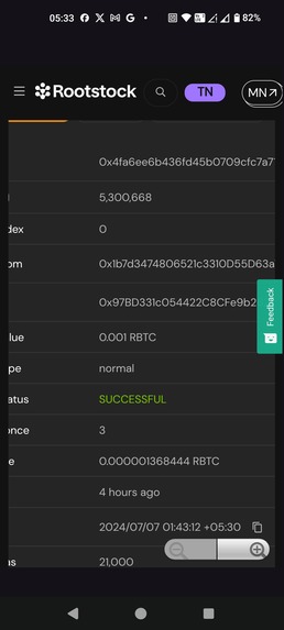 Rootstock Wallet: Empowering Native TRBTC Transactions – screenshot 7