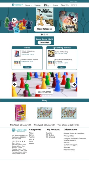 Labyrinth Games & Puzzles Website Redesign – screenshot 1