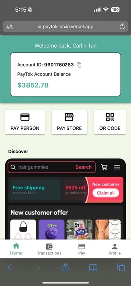 PayTok – screenshot 1