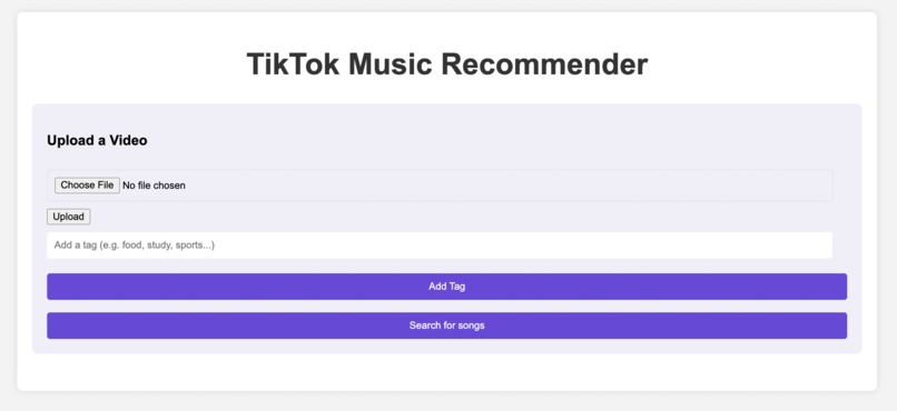Tiktok music recommender – screenshot 1