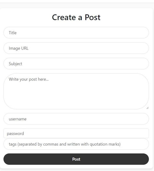 A social media website for learning – screenshot 1