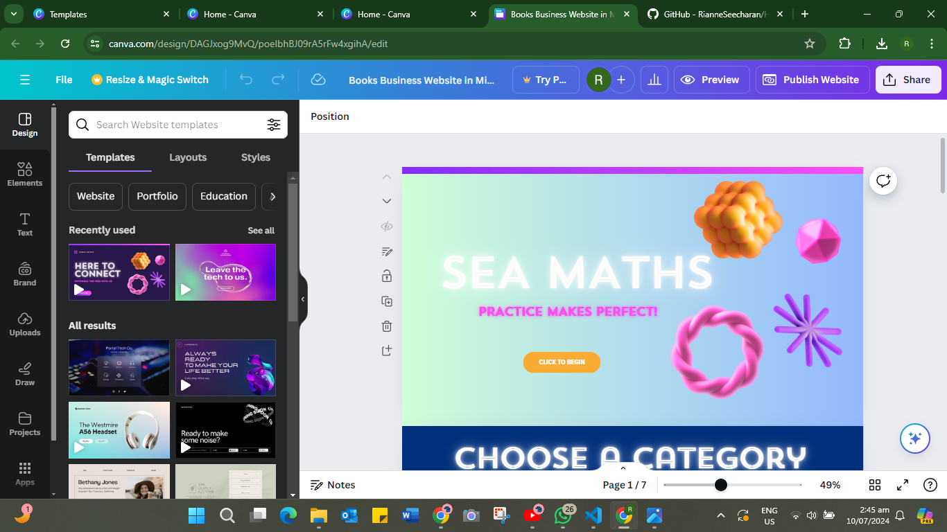 Using Canva for a Website Mockup | Devpost