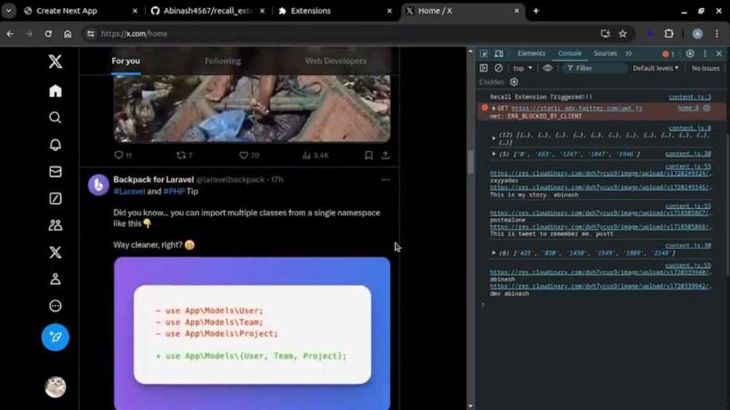 recall – screenshot 1