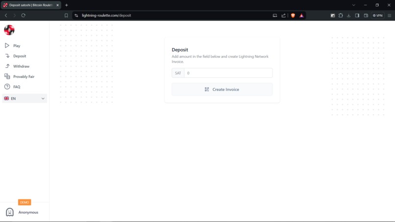 Decentralized Gaming on the Bitcoin Lightning Network – screenshot 1