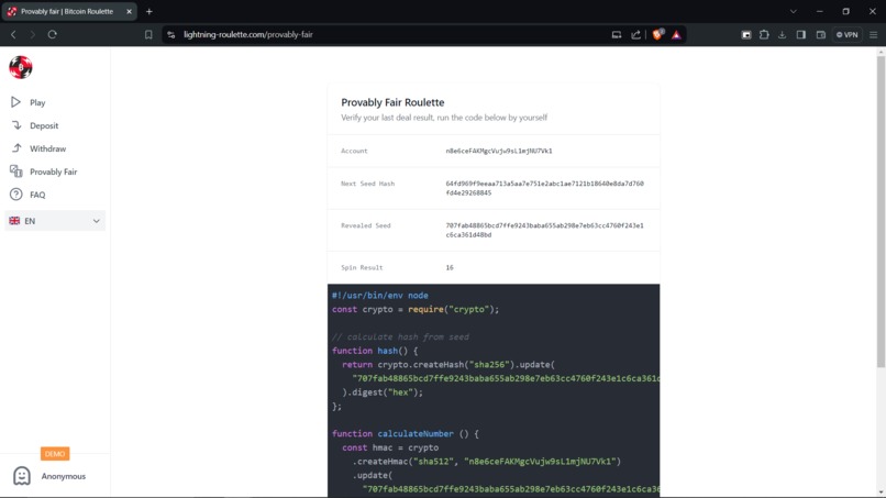 Decentralized Gaming on the Bitcoin Lightning Network – screenshot 2