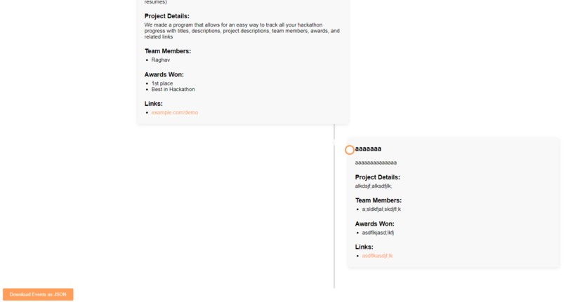 Hackathon Participation Tracker – screenshot 1