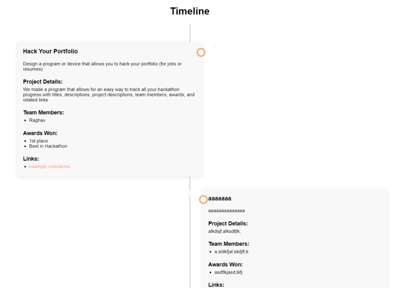 Hackathon Participation Tracker – screenshot 3