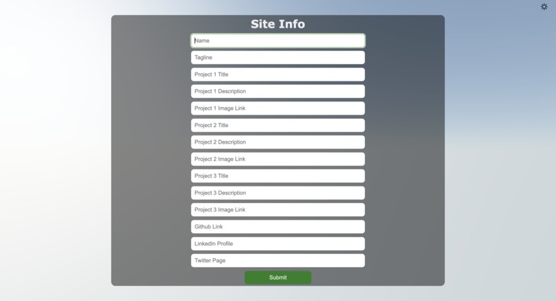 R3F Portfolio Generator – screenshot 1