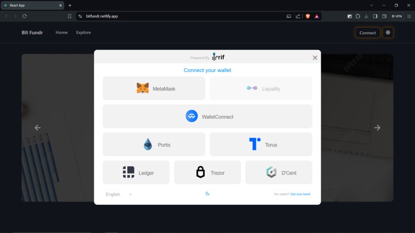 Rootstock FundHub: Decentralized Crowdfunding Platform – screenshot 2