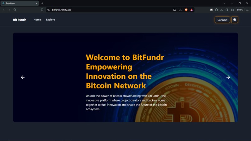 Rootstock FundHub: Decentralized Crowdfunding Platform – screenshot 1