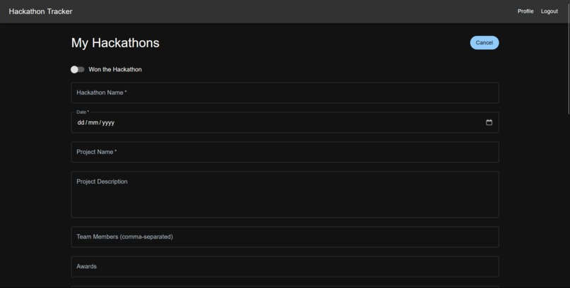 hackathon-tracker – screenshot 3