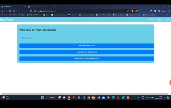 HackTrack – screenshot 1