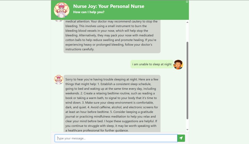Nurse Joy - Your Personal Medical Chatbot – screenshot 1