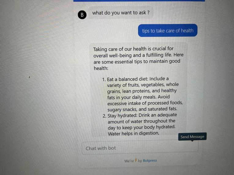AI chat boat – screenshot 1