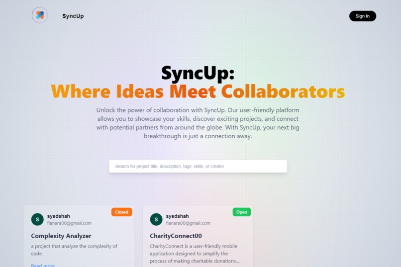 SyncUp – screenshot 1