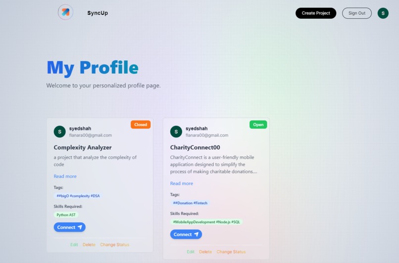 SyncUp – screenshot 2
