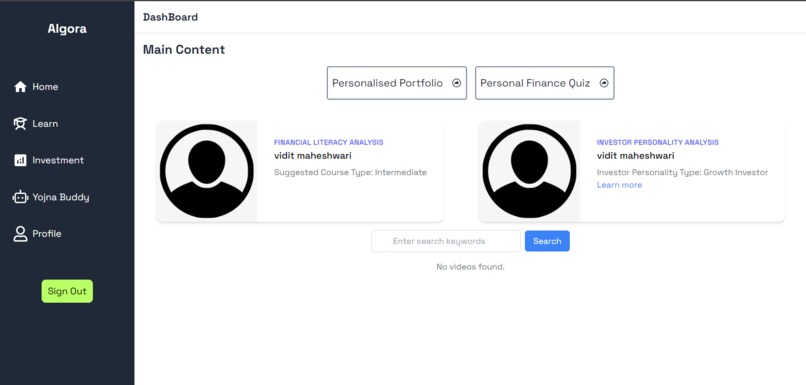 Algora - Personalised Personal Finance Management Platform – screenshot 4