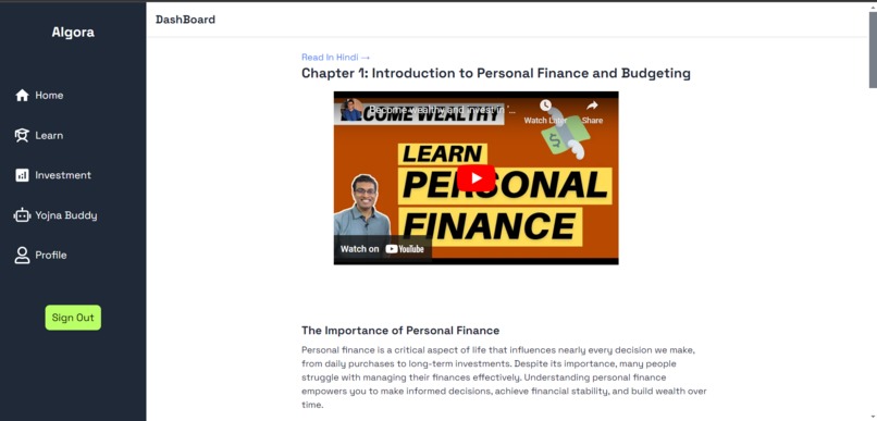 Algora - Personalised Personal Finance Management Platform – screenshot 7