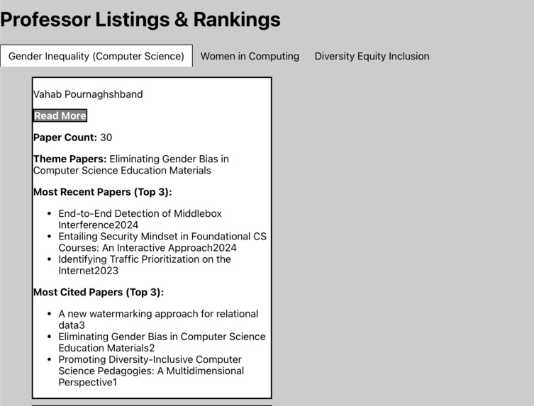 Research Highlights Website – screenshot 2