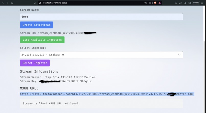 Livestream transcription – screenshot 1