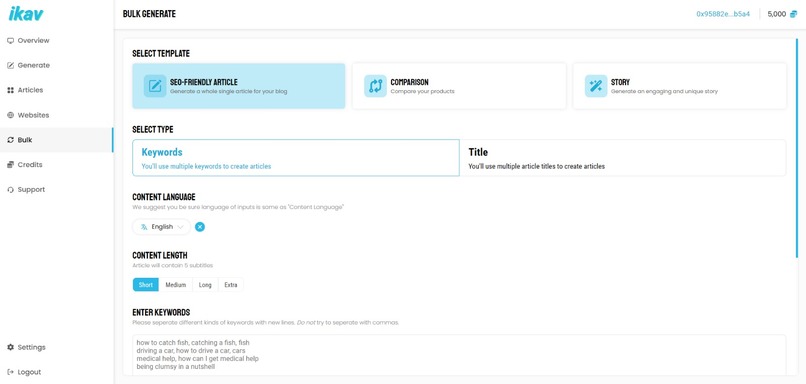 ikav.net - AI Article Generation on Web3 – screenshot 2