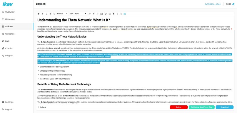 ikav.net - AI Article Generation on Web3 – screenshot 6