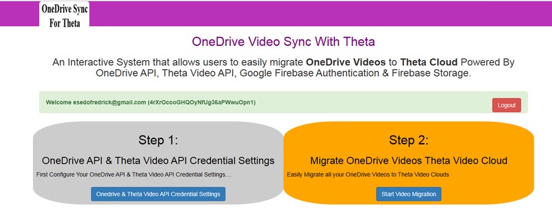 Amazon S3 and OneDrive Video Sync For Theta  – screenshot 1