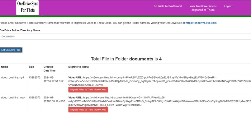 Amazon S3 and OneDrive Video Sync For Theta  – screenshot 3
