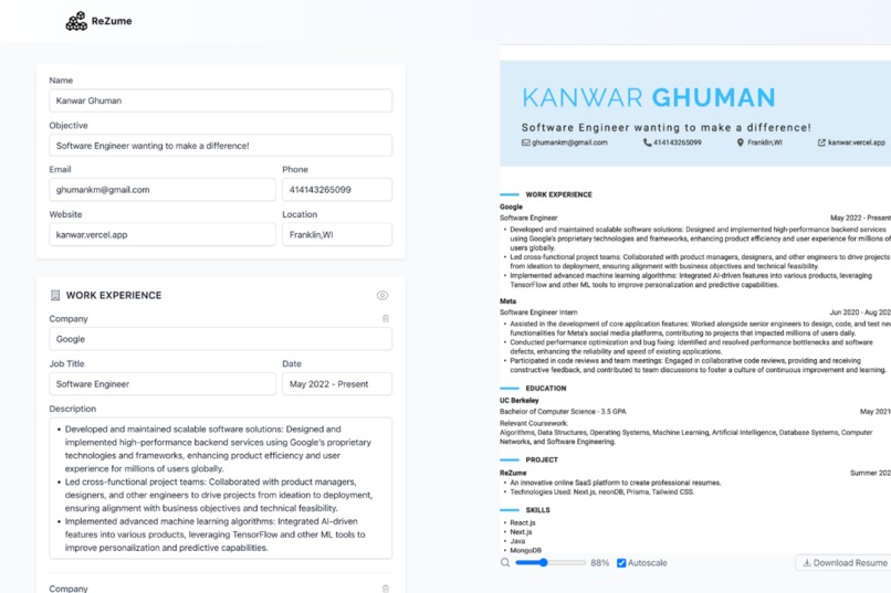 ReZume – screenshot 3