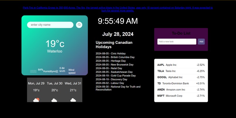 Daily-Dashboard – screenshot 1