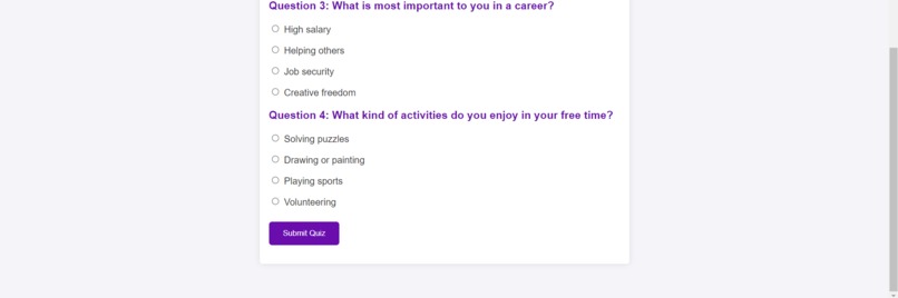 Career Guidance Website using Artificial Intelligence – screenshot 3