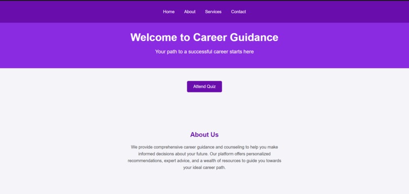 Career Guidance Website using Artificial Intelligence – screenshot 1