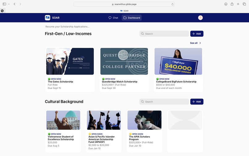 SOAR: Scholarships Made Easy – screenshot 2