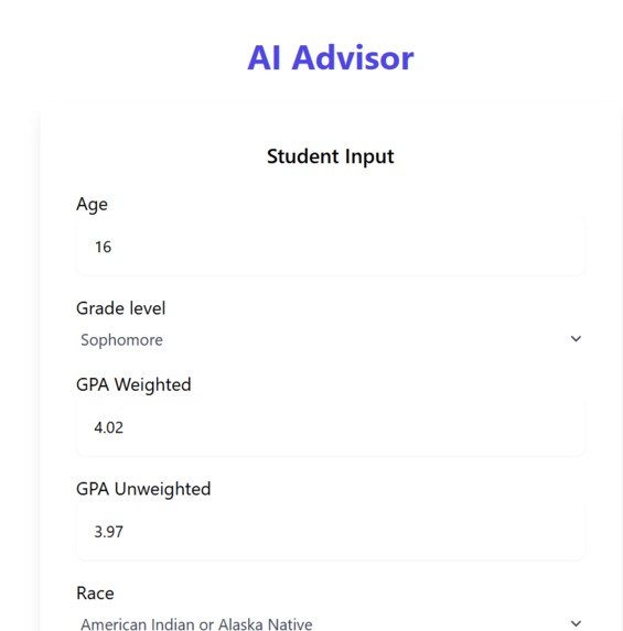 AI Guidance for low-income students – screenshot 1
