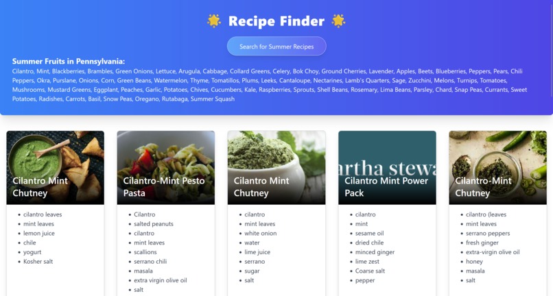 Seasonal Recipe Collection – screenshot 2