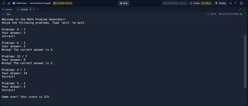 EduFusion – screenshot 1