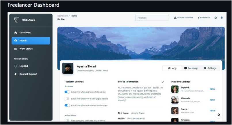 Freelanzo – screenshot 1