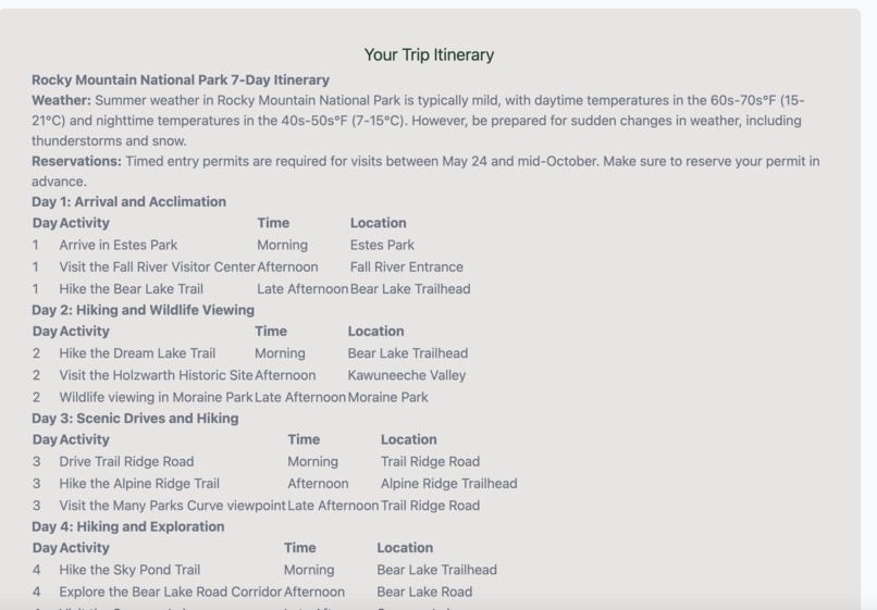 National Park Advisor – screenshot 3