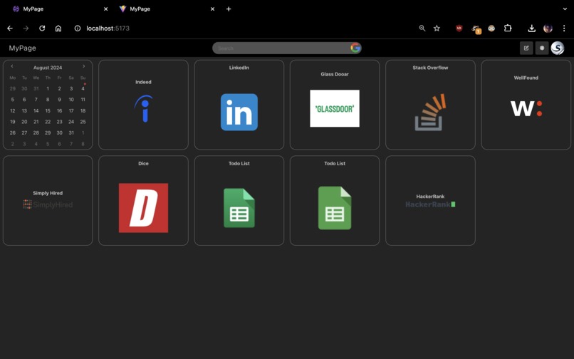 MyPage – screenshot 2