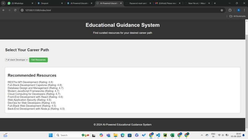 AI Powered Education Guidance System – screenshot 1