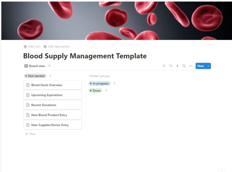 Management and maintenance of blood reserves – screenshot 1