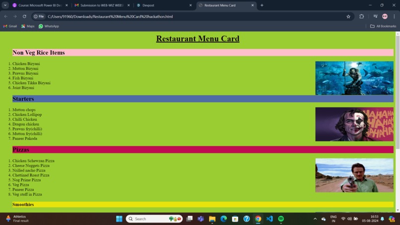 Restaurant Menu – screenshot 1