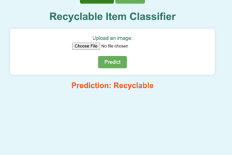 Recyclable Item Classifier