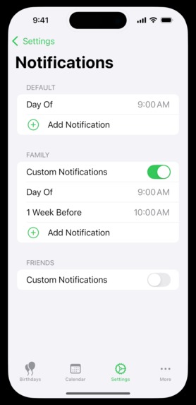 Birthdays – screenshot 5