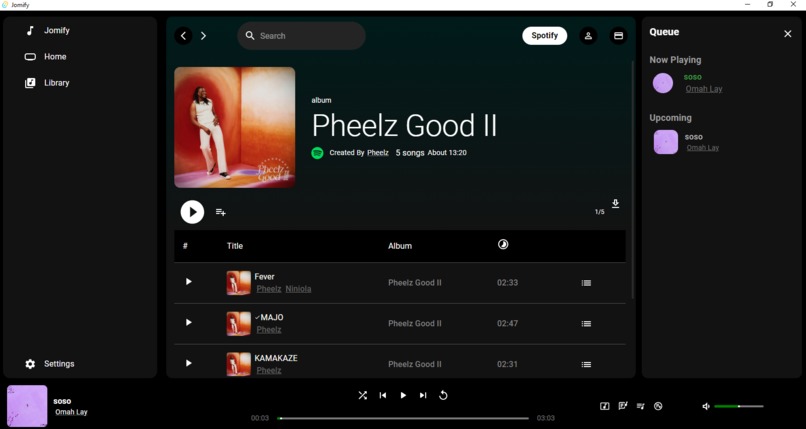 Jomify: Your Favorite Music Streaming Platform but Better  – screenshot 1