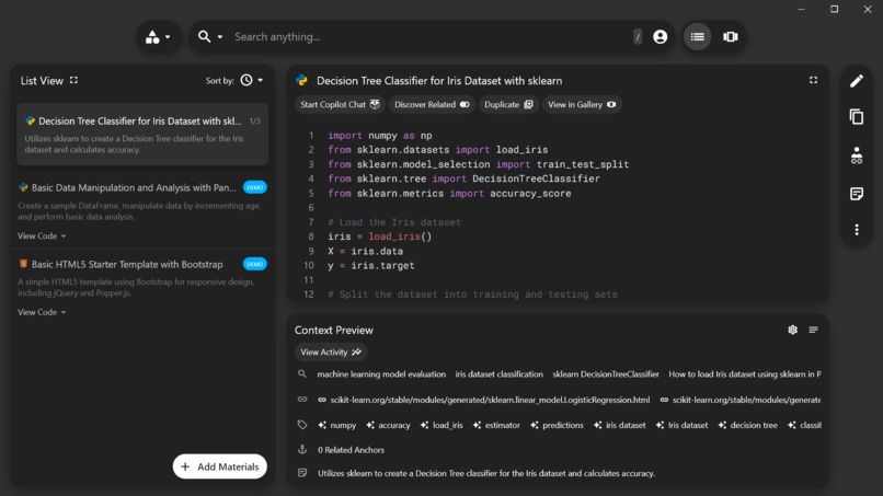 Pieces - Save a Code Snippet and Ask Copilot – screenshot 1