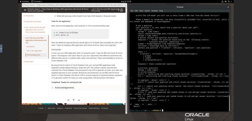 Create a RAG app – screenshot 1