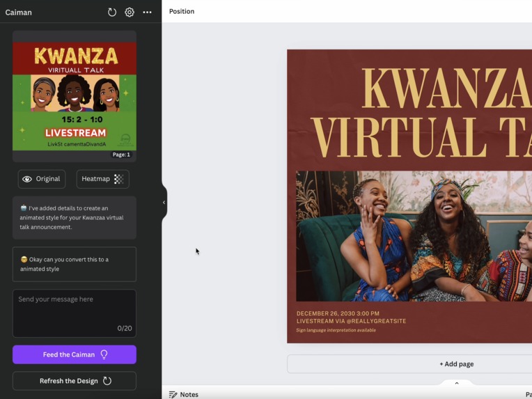 Canva AI to Modify Any design with feedback – screenshot 3