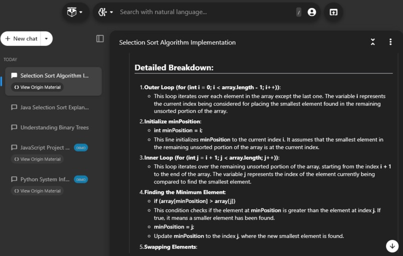 Saving a code snippet through Pieces – screenshot 2