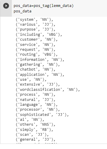 NLP – screenshot 1